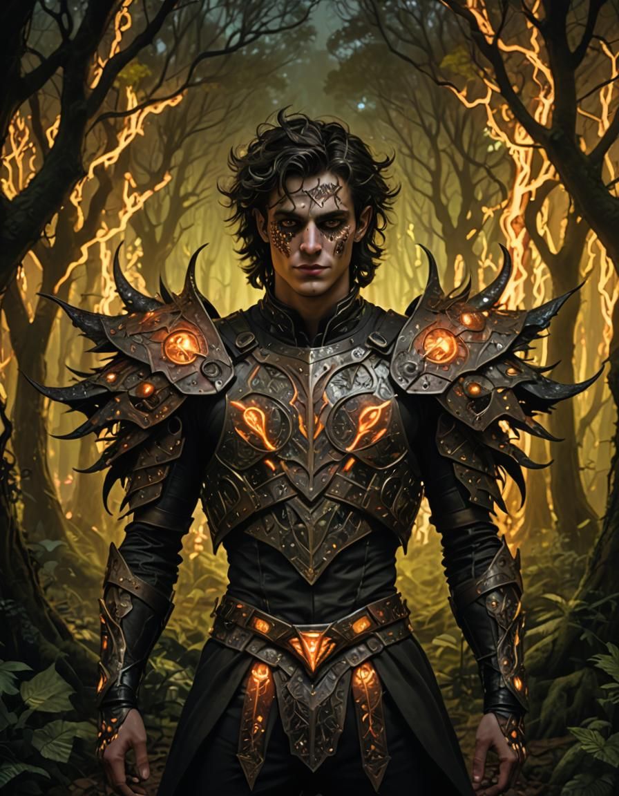 Young Man, Grotesque armor, exuberant codpiece, skimpy cloth...