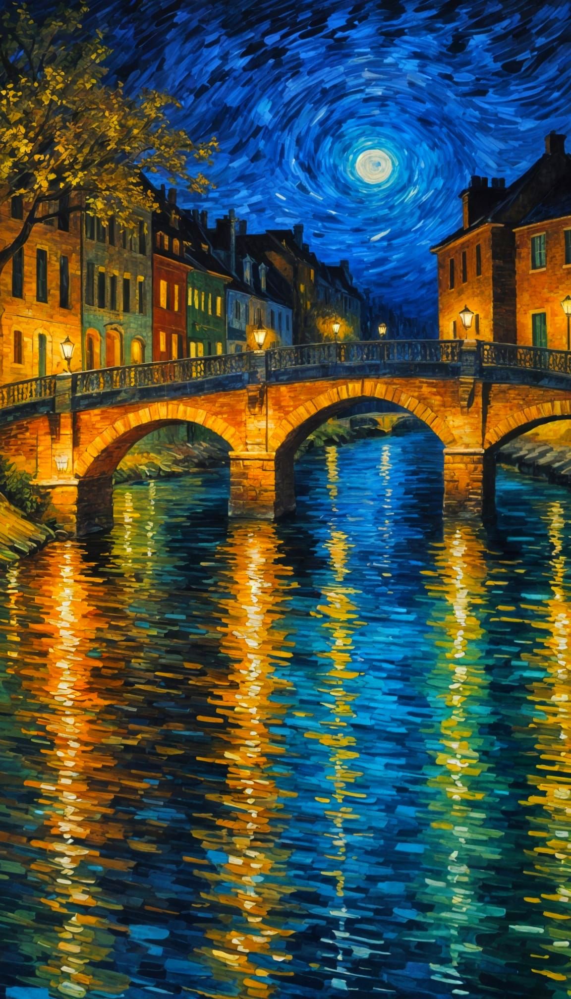 Bridge at Night  by @Nineve