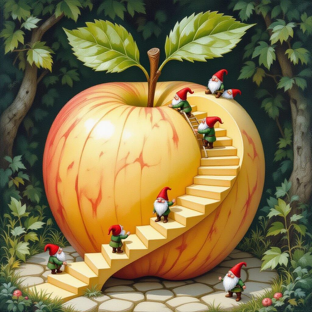 הגמדים בגרם מדרגות התפוח