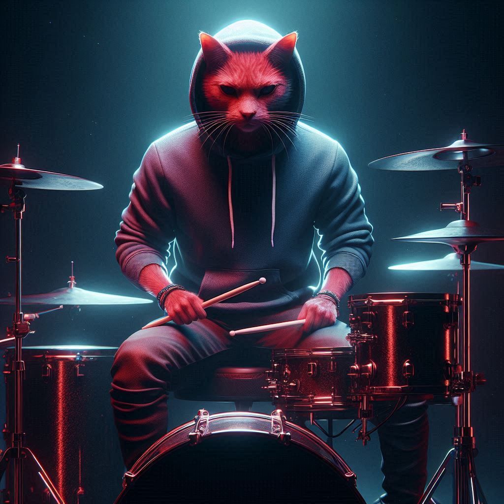 Cat drummer
