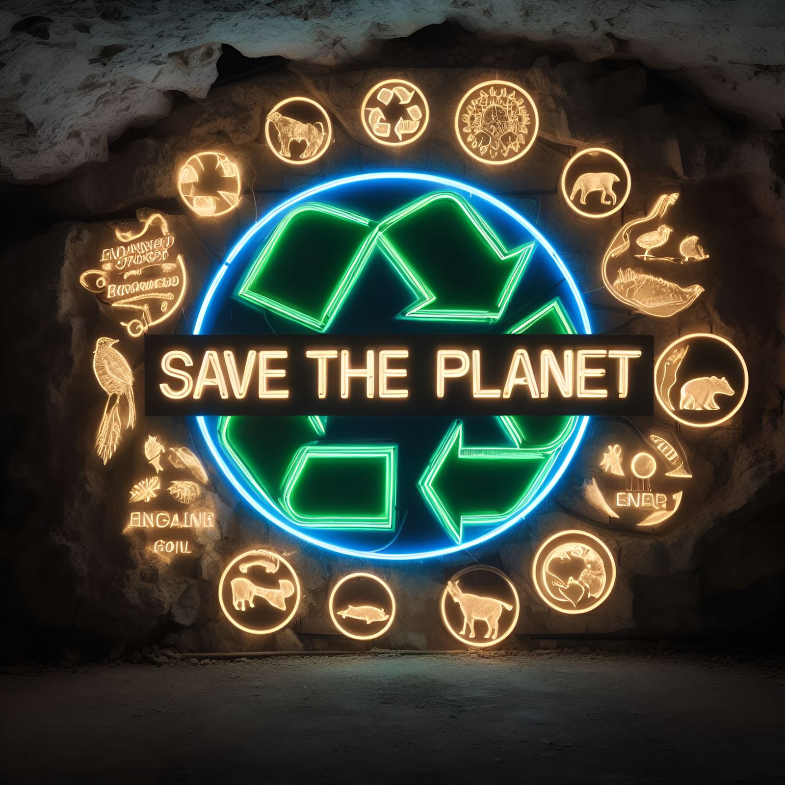 Prompt: A sign with an important message from Earth’s core