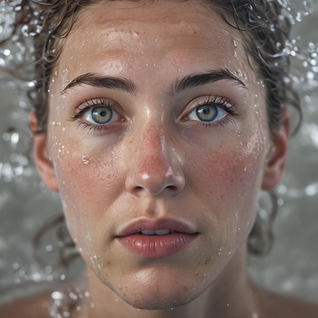 Swimming Against the Current: High-Contrast Portrait