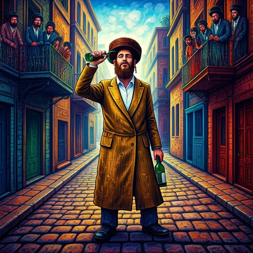 Ultra-Orthodox Man Celebrates Purim in Vibrant, Dreamlike Sc...