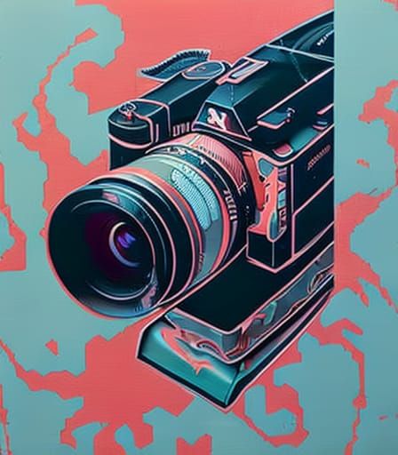 canon camera with wide lens. photographic camera parts. post...