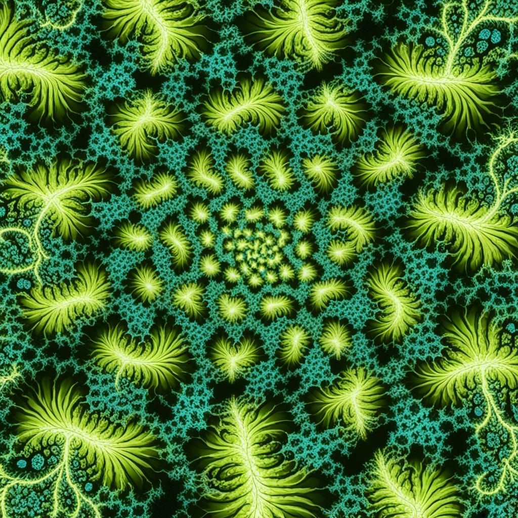<lora:Fractal:1.0> fractal leaves, greenery, repeating pattern, infinite details, mandelbrot Polypodies Hyperrealistic, splash art, concept...