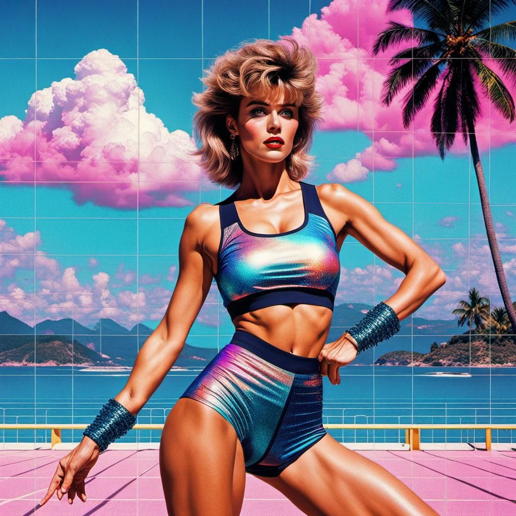 Vaporwave album cover  by @5co77ie