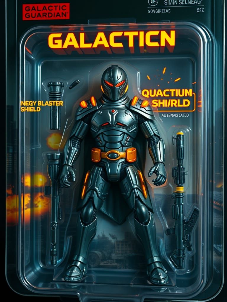 Galactic Guardian Action Figure in Sci-Fi Blister Pack