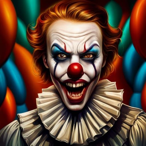 Evil clown - AI Generated Artwork - NightCafe Creator