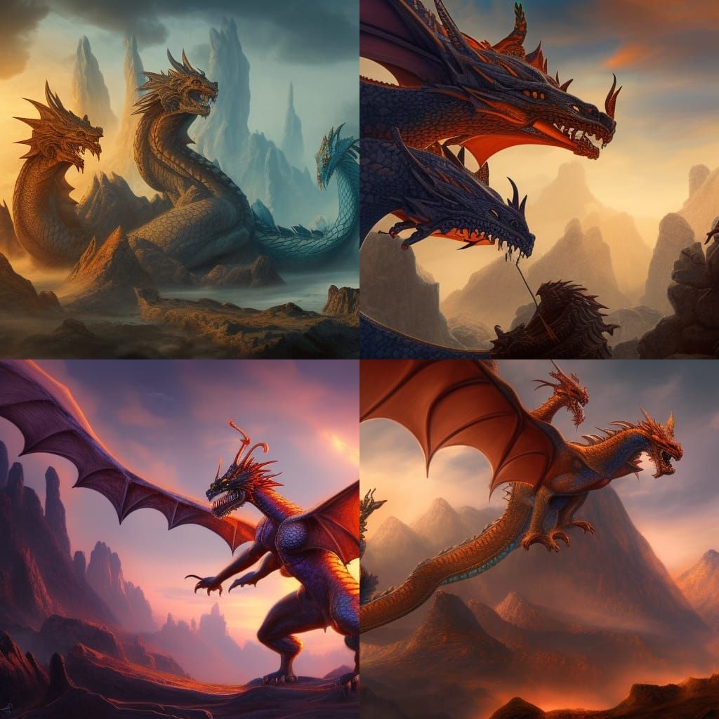 Hercules and three-headed dragon - AI Generated Artwork - NightCafe Creator