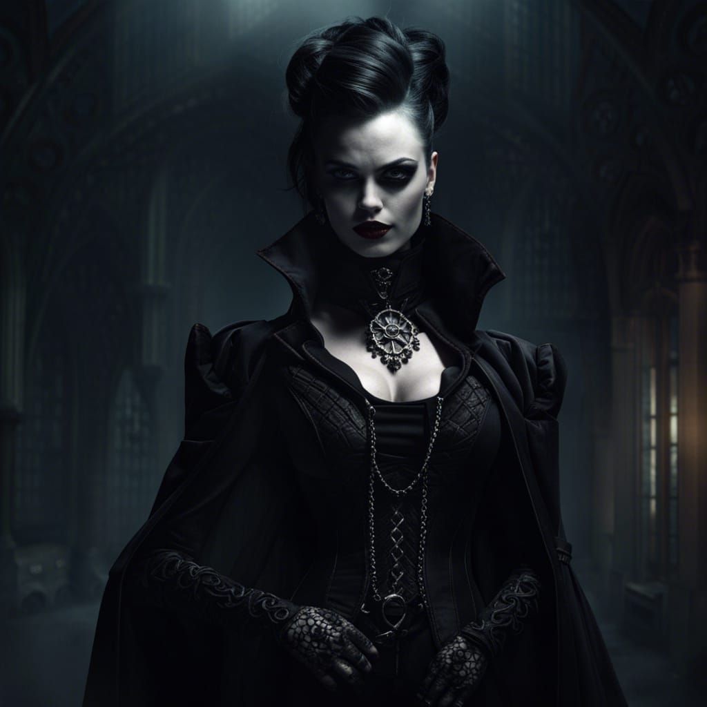 Evil Female Gothic Super Villain - Ai Generated Artwork - Nightcafe Creator