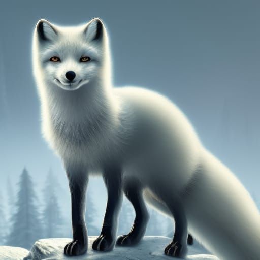 Arctic fox - AI Generated Artwork - NightCafe Creator