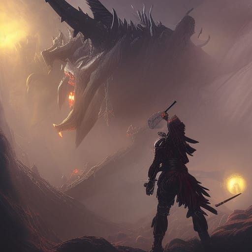 Protagonist (based of Cloud Strife) in Dark Dungeon fighting...