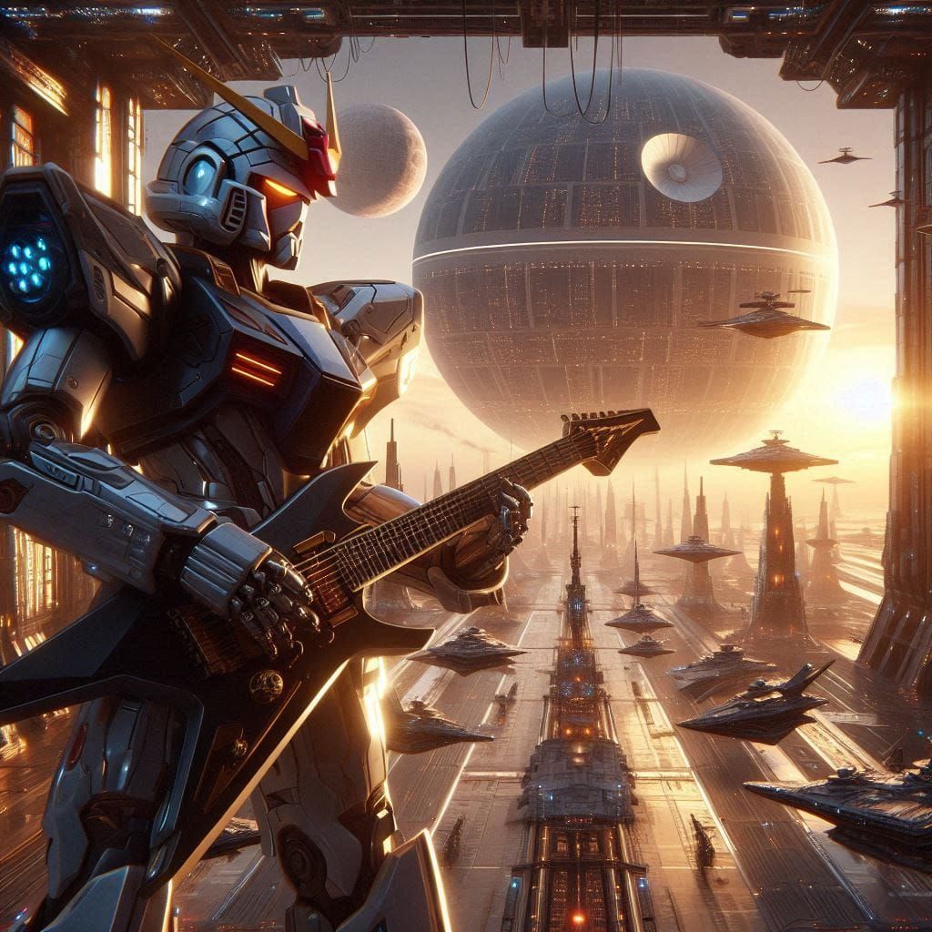 Gundam plays guitar 2