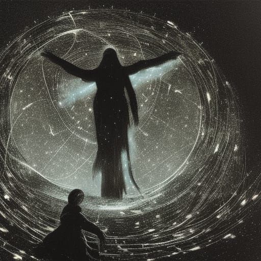 liminal map of the universe depicted in three dimensions con...