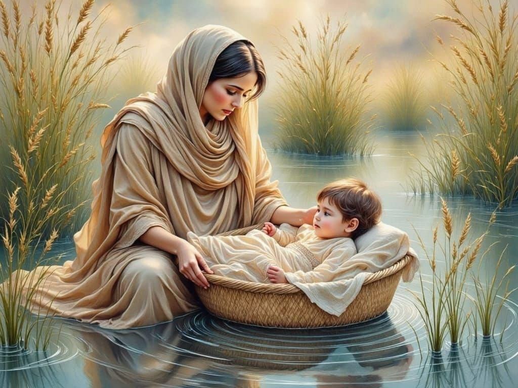 A Mother's Love - Jochebed Saving Moses  by @Lainhanshee