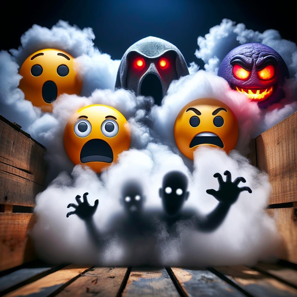 Emotional Turmoil in a Haunting Scene