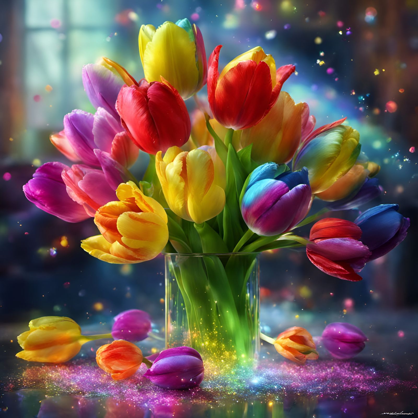 Rainbow bouquet