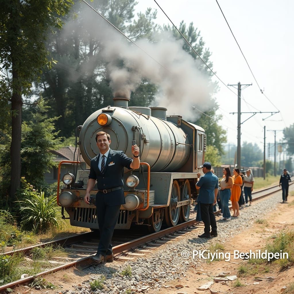 Surreal Forest Scene with Ancient Tree and Harry Potter in C...
