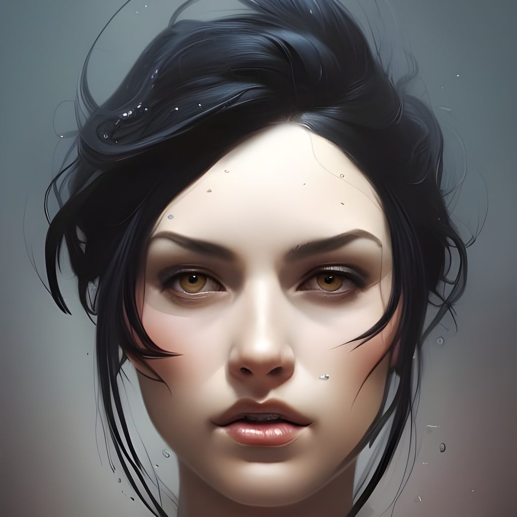 Woman with black hair and piercings