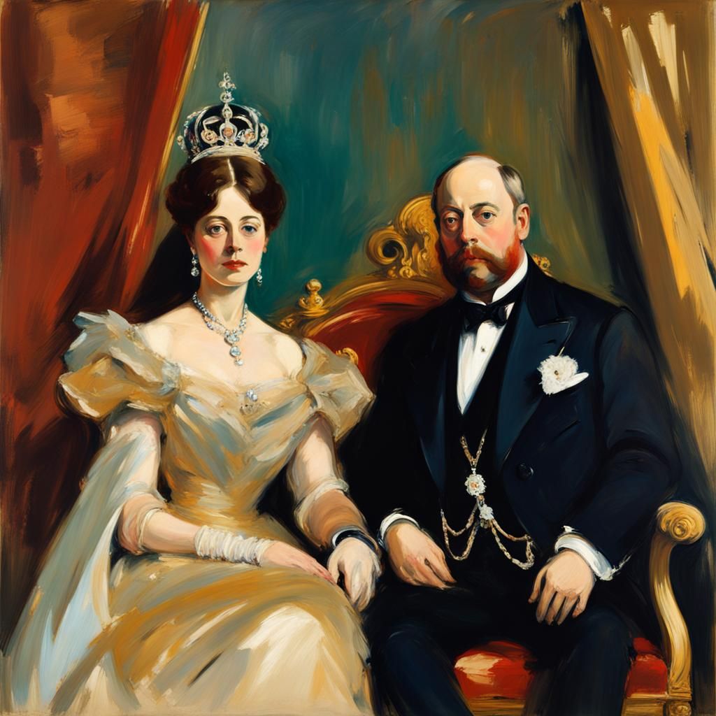 Style of John Singer Sargent, a portrait of King Edward VII ...