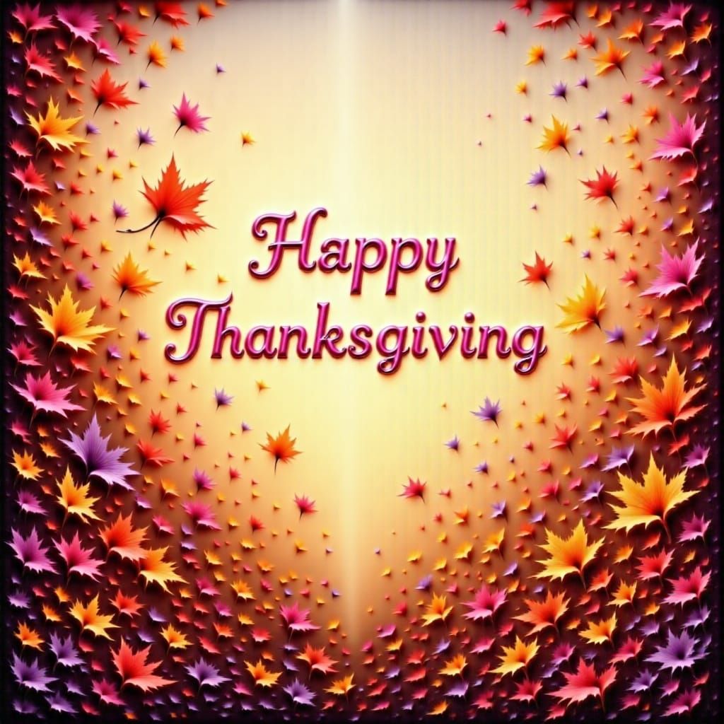 the words  "Happy Thanksgiving" written in pink font over an autumnal scene <lora:Words:1.0> <lora:Grab Bag-Surprise:1.0> <lora:Feeling Pink...