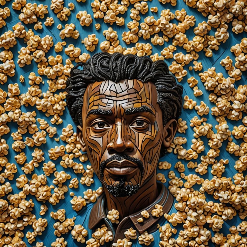 african inspired pattern wood sculpture david moore popcorn ...