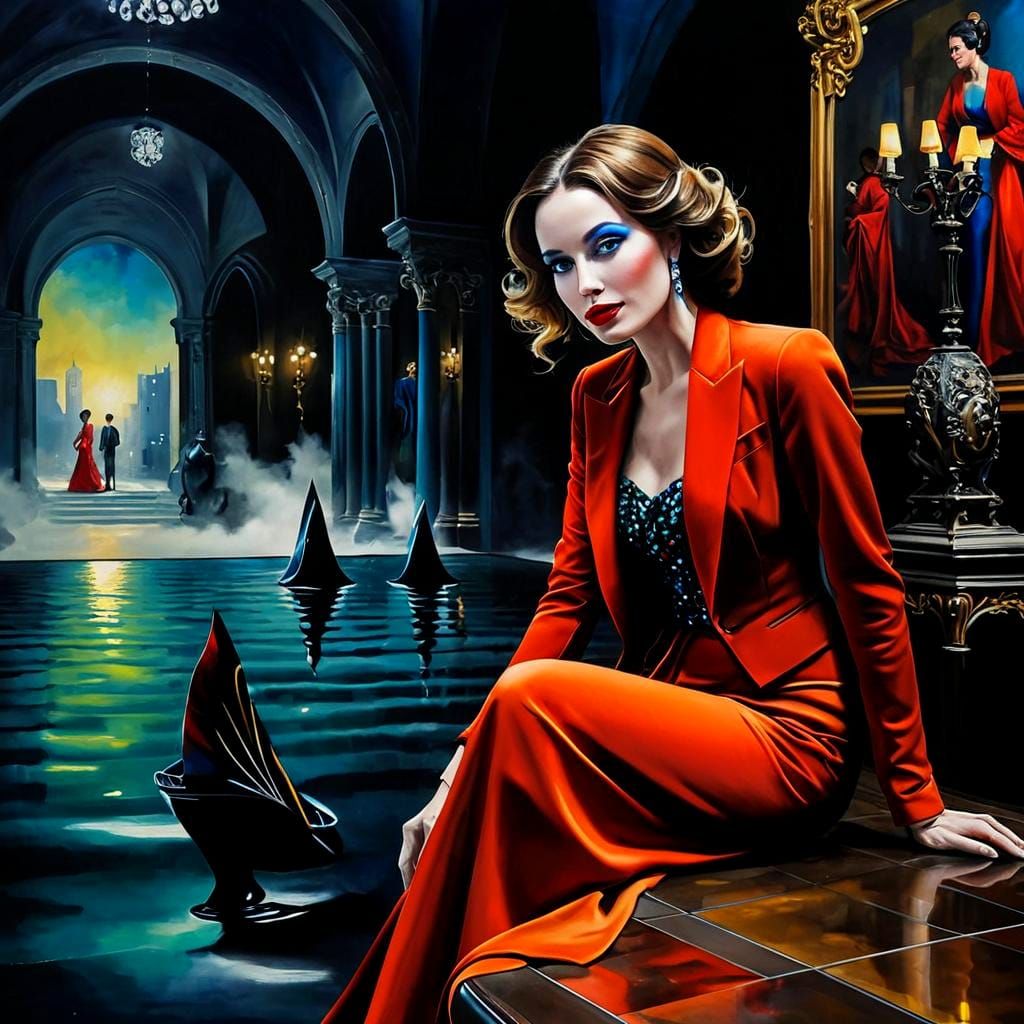 Charming Woman Portrait in Hyperrealistic Style