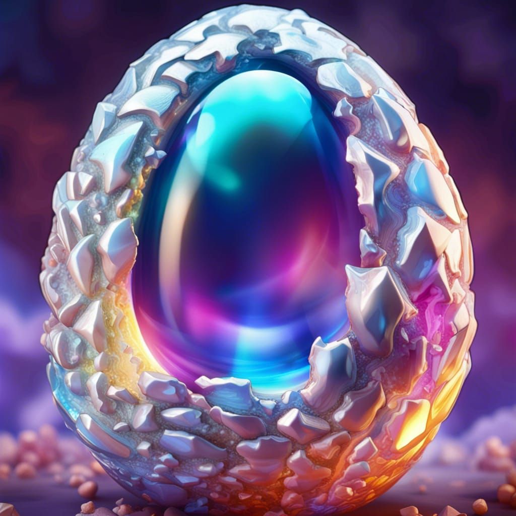 Crystal Diamond Egg AI Generated Artwork NightCafe Creator