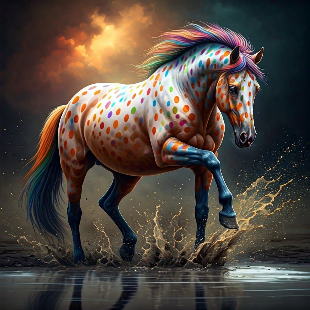  horse with polka dots  by @chris Eiden