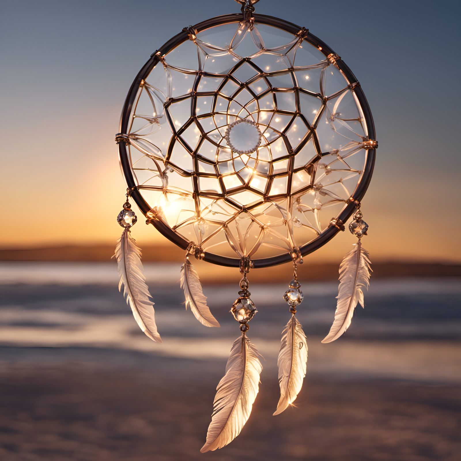 Complex glass Dreamcatcher - AI Generated Artwork - NightCafe Creator