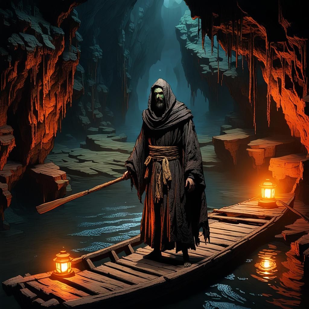  Charon, the Greek ferryman to the Underworld   by @AnC