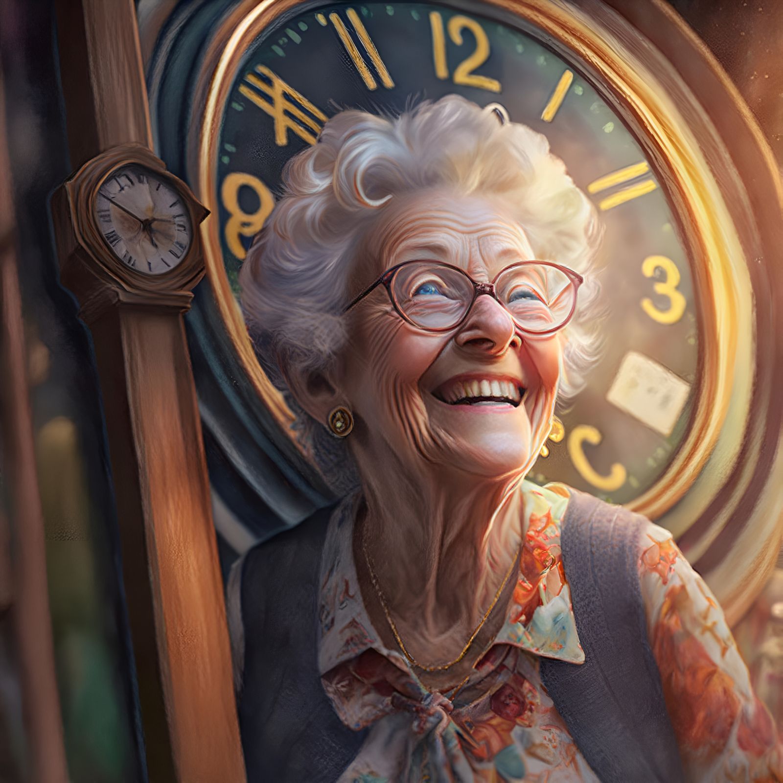 A Jolly Grandmother Clock