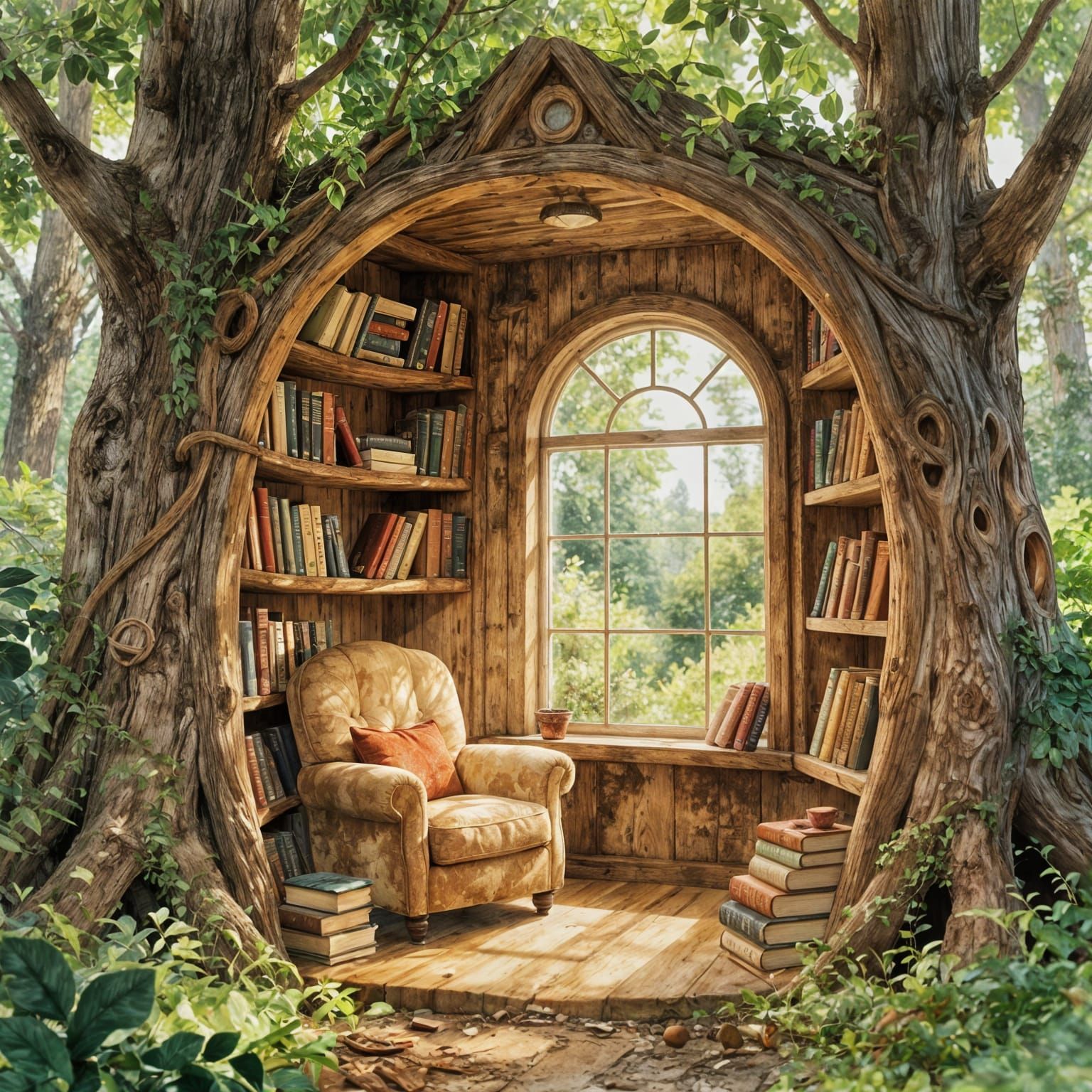 A Cozy Reading Room  by @Robin