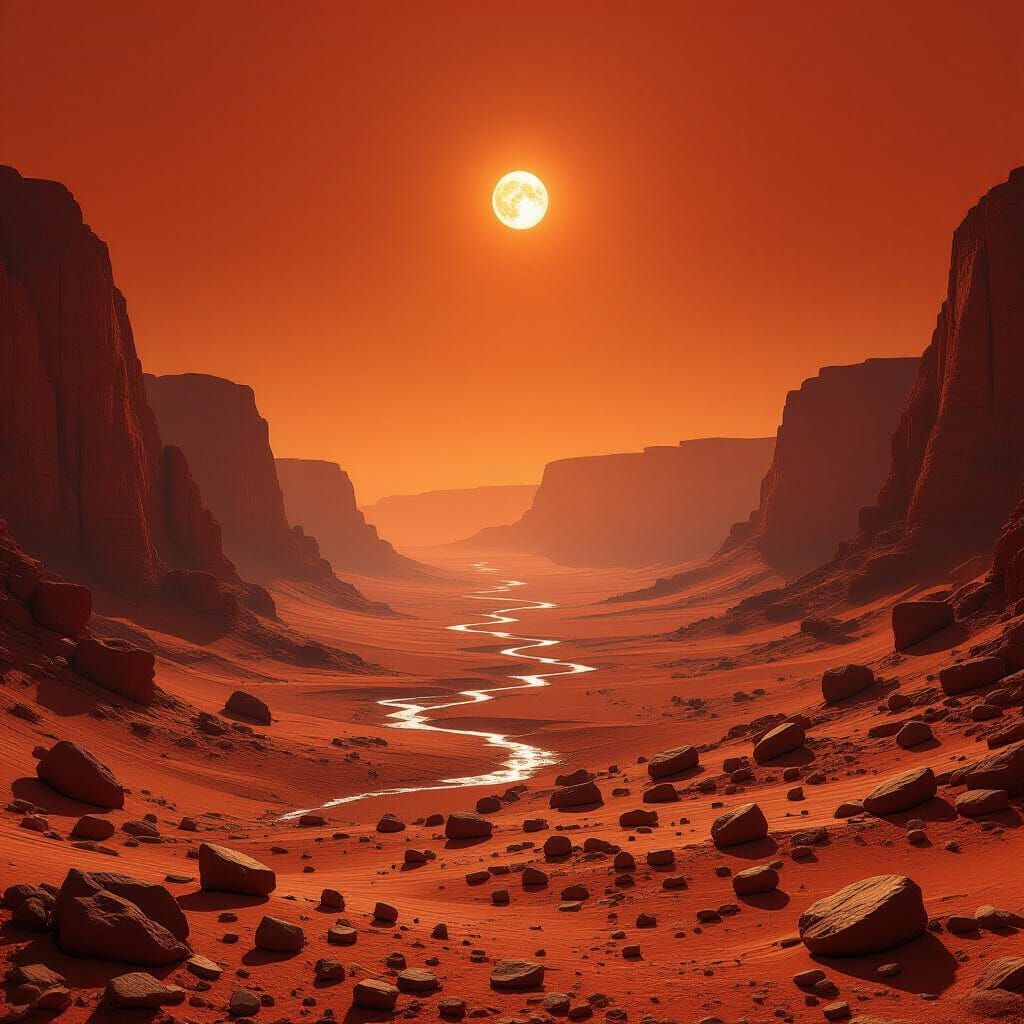 Canyon on Mars 