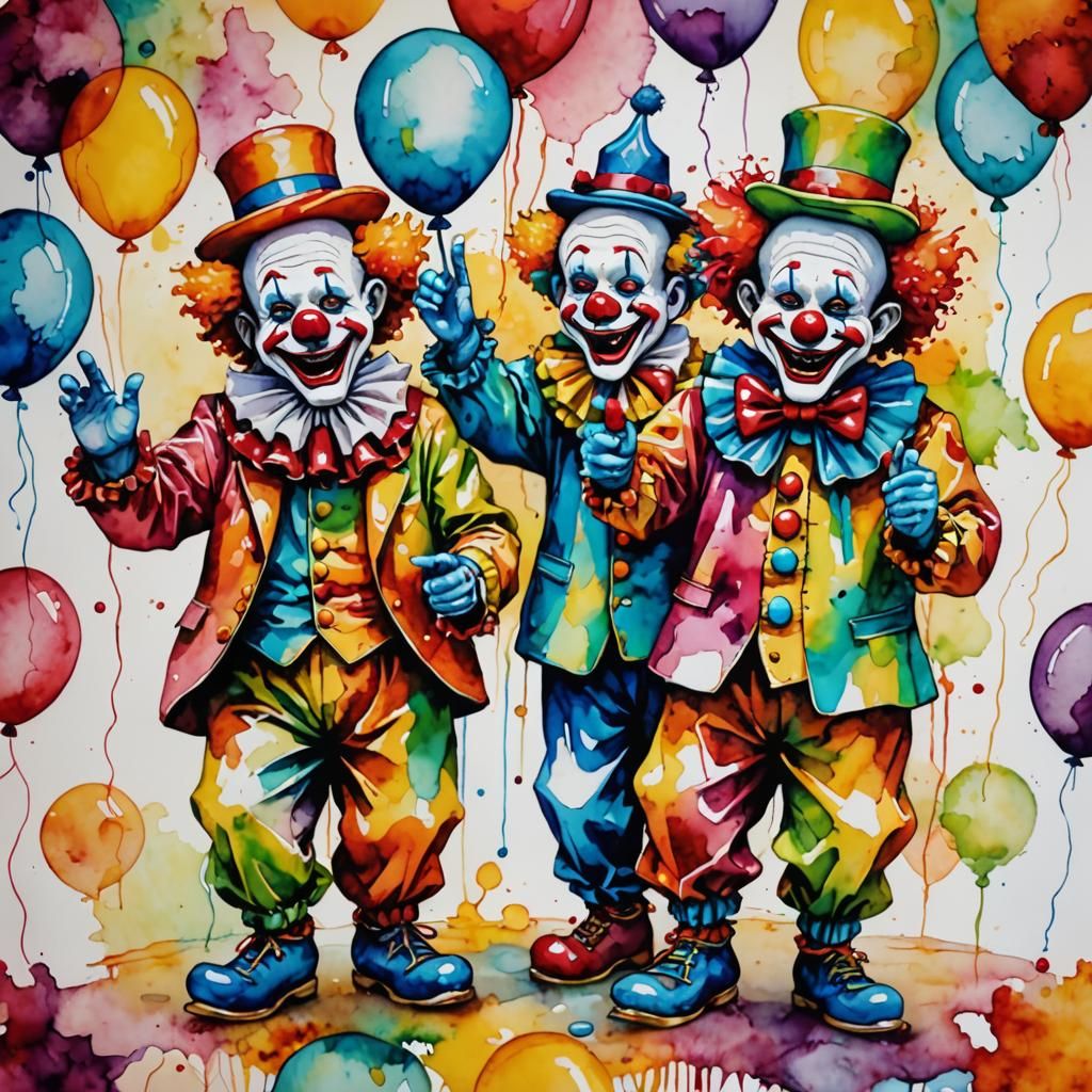 clowns - AI Generated Artwork - NightCafe Creator