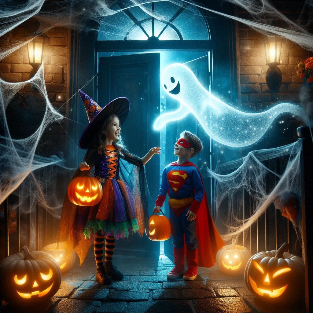 Trick or treat at the haunted house