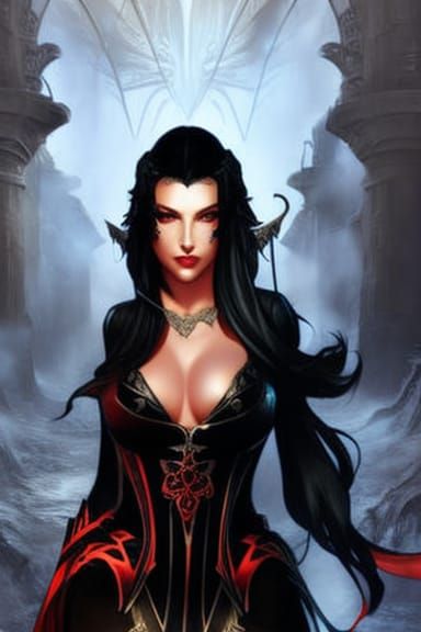 Lady in red