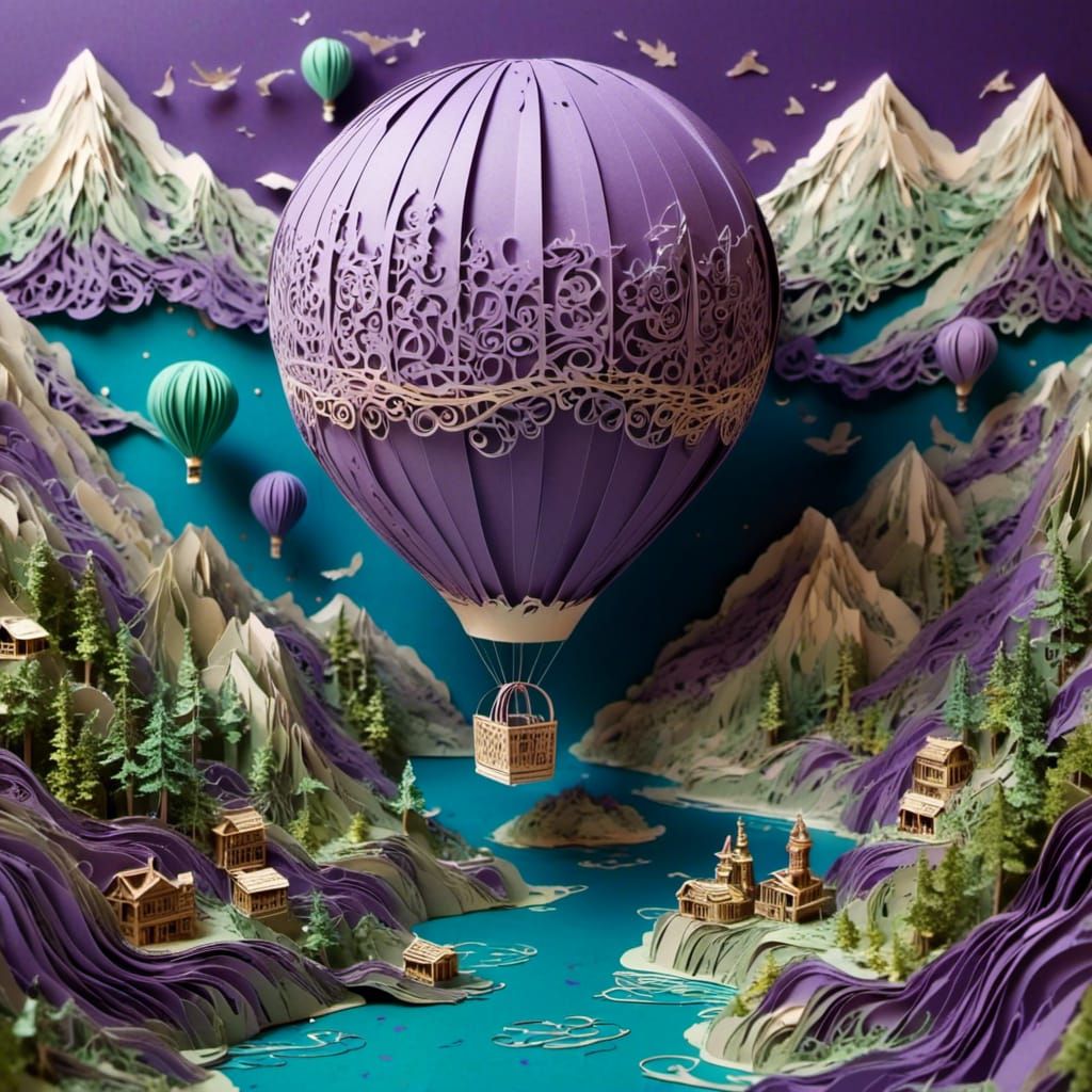 Papercraft Hot Air Balloon  by @Hunter