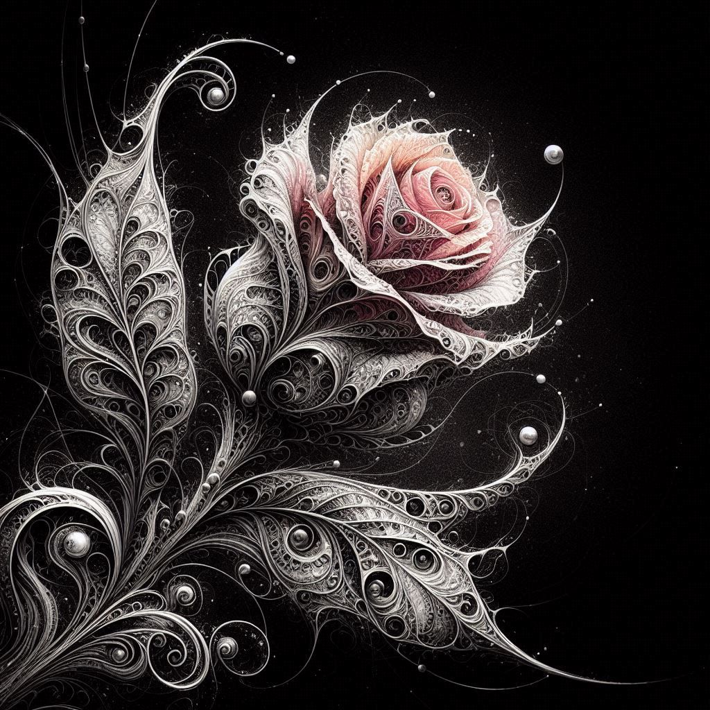 Filigree Fractal Rose
