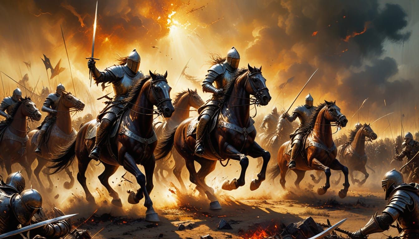 Impressionistic Medieval Battlefield, Luis Royo.  by @Lorendiac H