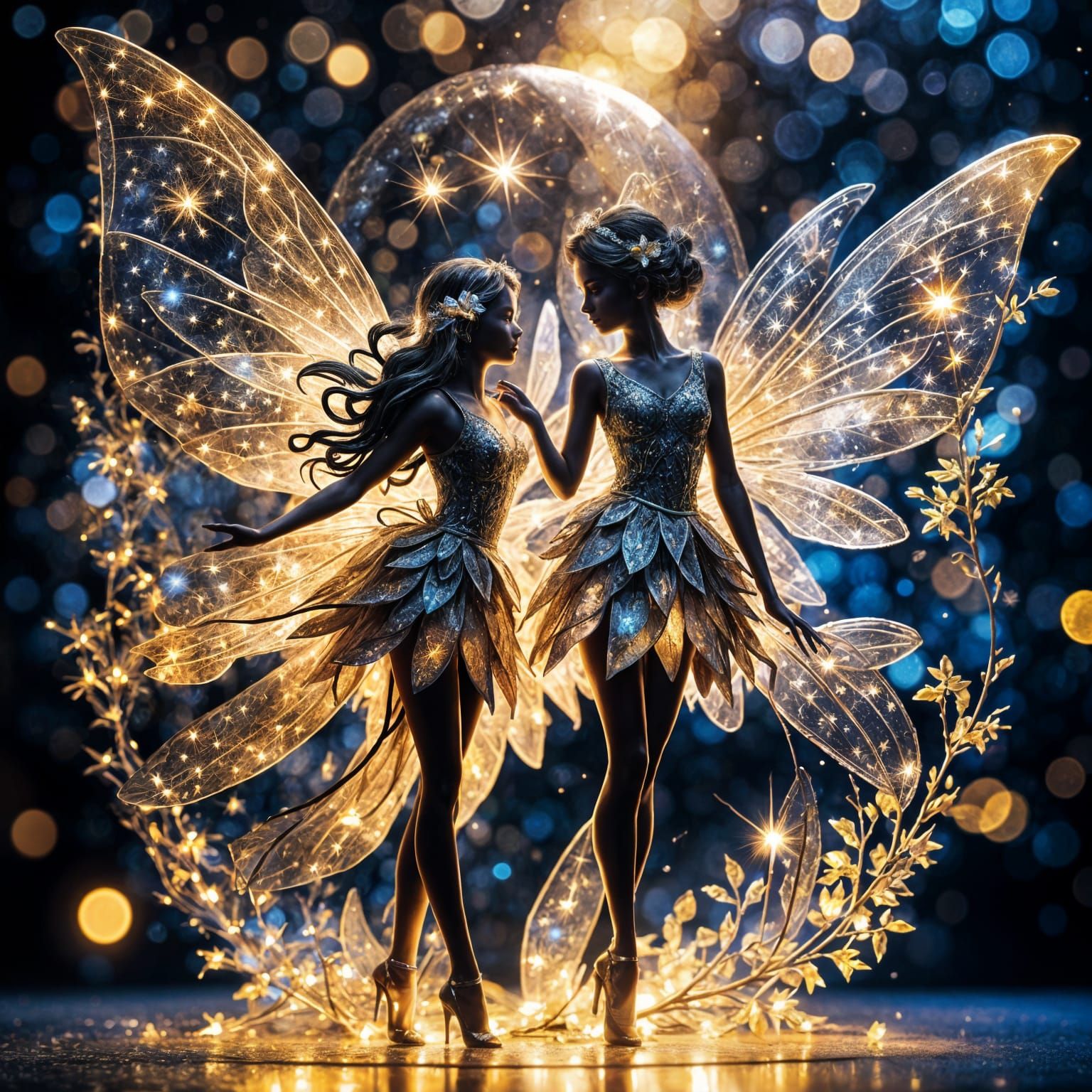 Glowing Fairy in Impasto Oil Painting