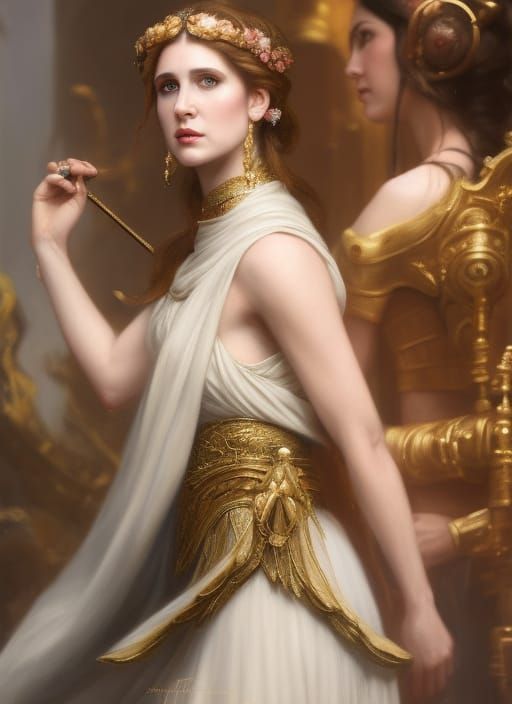 Princess Leia in the style of Gustave Moreau's Salome Dancin...