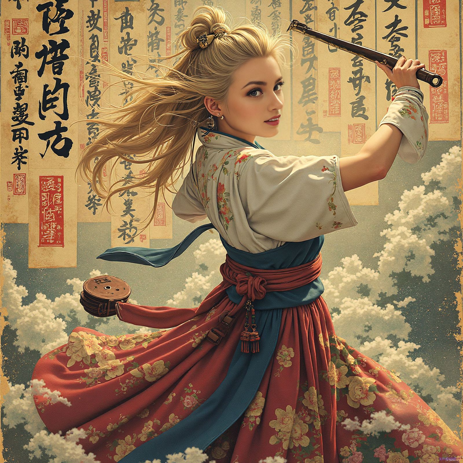 Samantha ukiyo-e Korean movie poster