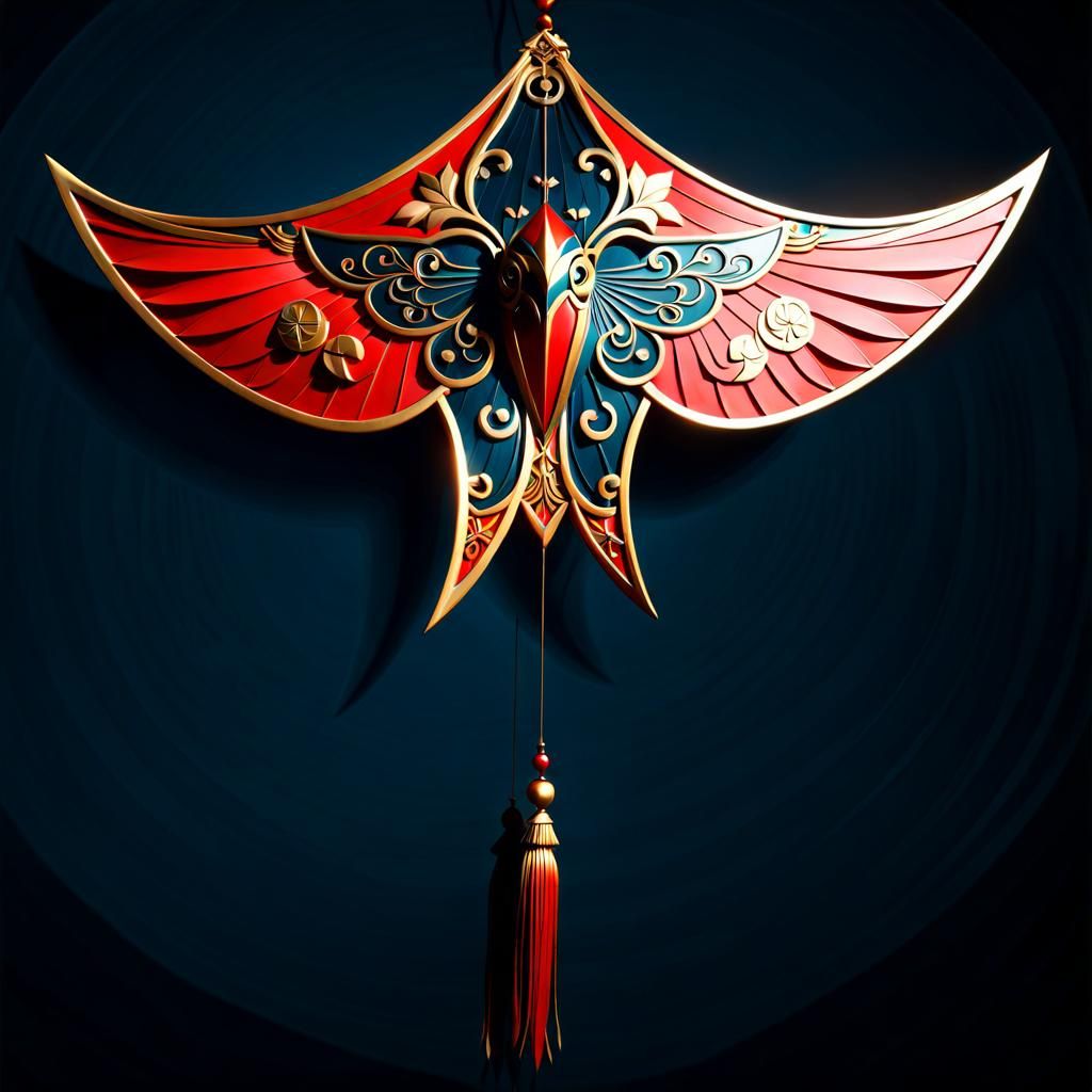 Japanese Falcon Kite - AI Generated Artwork - NightCafe Creator