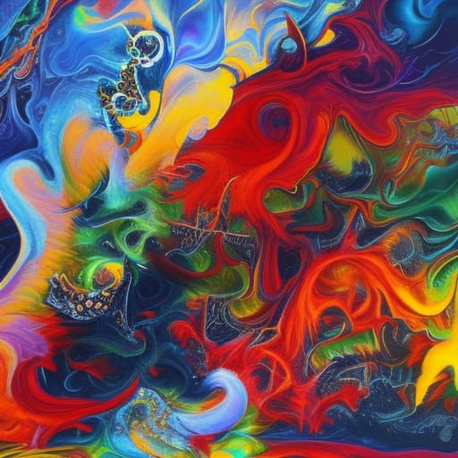 ABS Fractal, Surrealist, Abstract, Calligraphy, Psychedelic,...