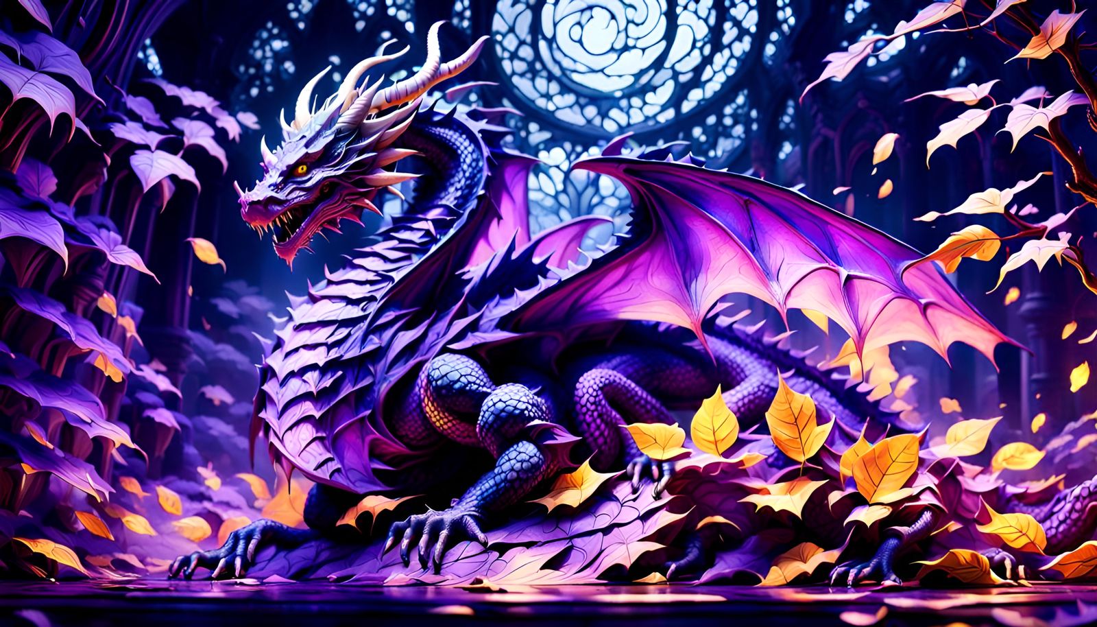 Dragon of Leafs - AI Generated Artwork - NightCafe Creator