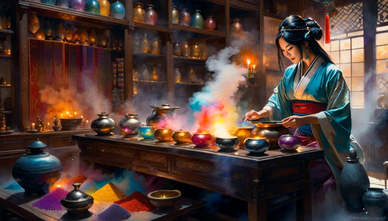 CREATING A LOVE POTION  by @Asian Badass 