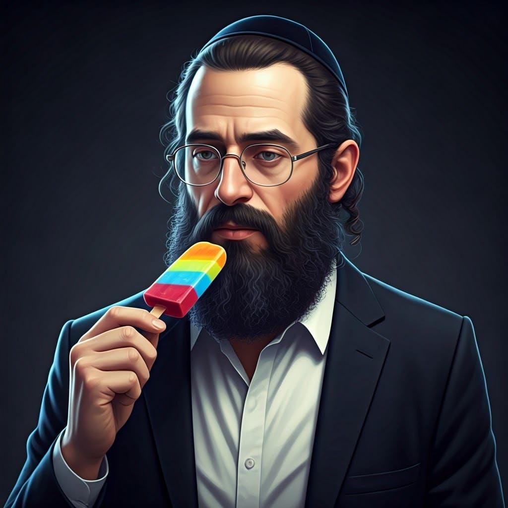 Devout Man Seriously Enjoys Popsicle: Anime-Inspired 3D Rend...