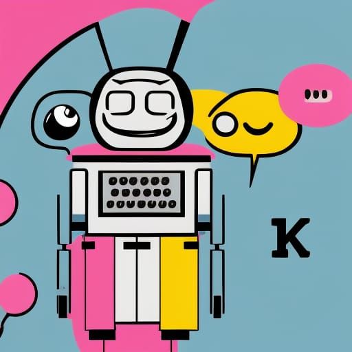 Happy robot smiling