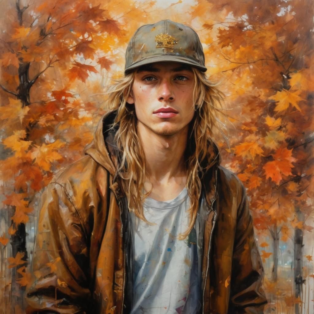 David in Autumn  by @Marigold Kat